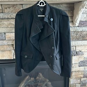 BEBE wool pea coat in black, L